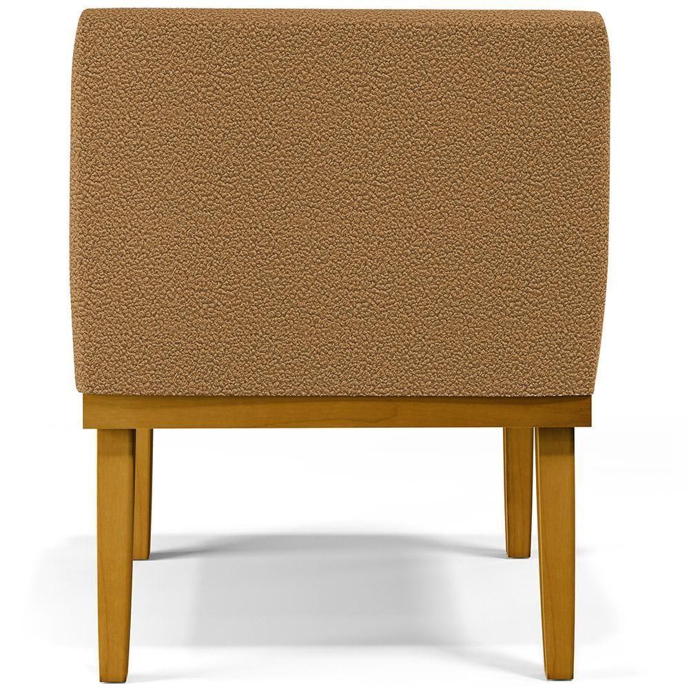Poltrona Decorativa Para Sala De Estar E Recepção Beatriz W01 Bouclê Mostarda - Lyam Decor - 4