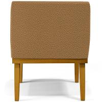 Poltrona Decorativa Para Sala De Estar E Recepção Beatriz W01 Bouclê Mostarda - Lyam Decor