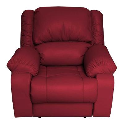 Poltrona Do Papai Reclinável Elétrica com Entrada Usb Magnum Couro Vermelho Gran Belo