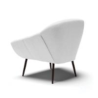 Poltrona Linho Cinza A05 Pés Palito Ferro - 5