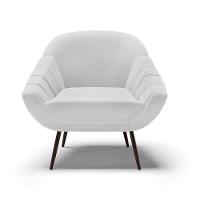 Poltrona Linho Cinza A05 Pés Palito Ferro - 7