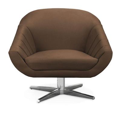 Poltrona Giovana Suede Marrom