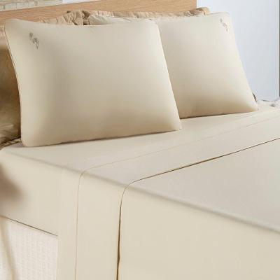 Jogo Cama Lençol Diana Queen Percal 200 Fios 100% Algodão 4 Peças - Cáqui