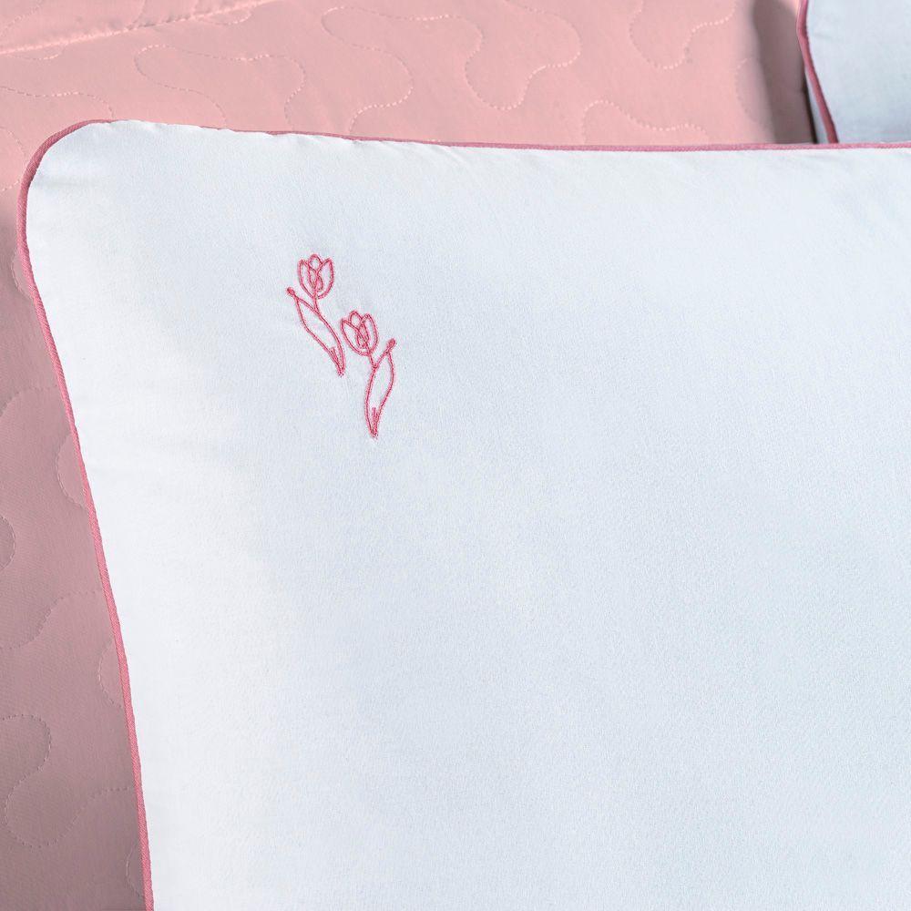 Jogo Cama Lençol Diana Queen Percal 200 Fios 100% Algodão 4 Peças - Branco - 2