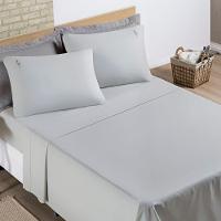 Jogo Cama Lençol Diana Casal Padrão Percal 200 Fios 100% Algodão 4 Peças - Cinza - 3