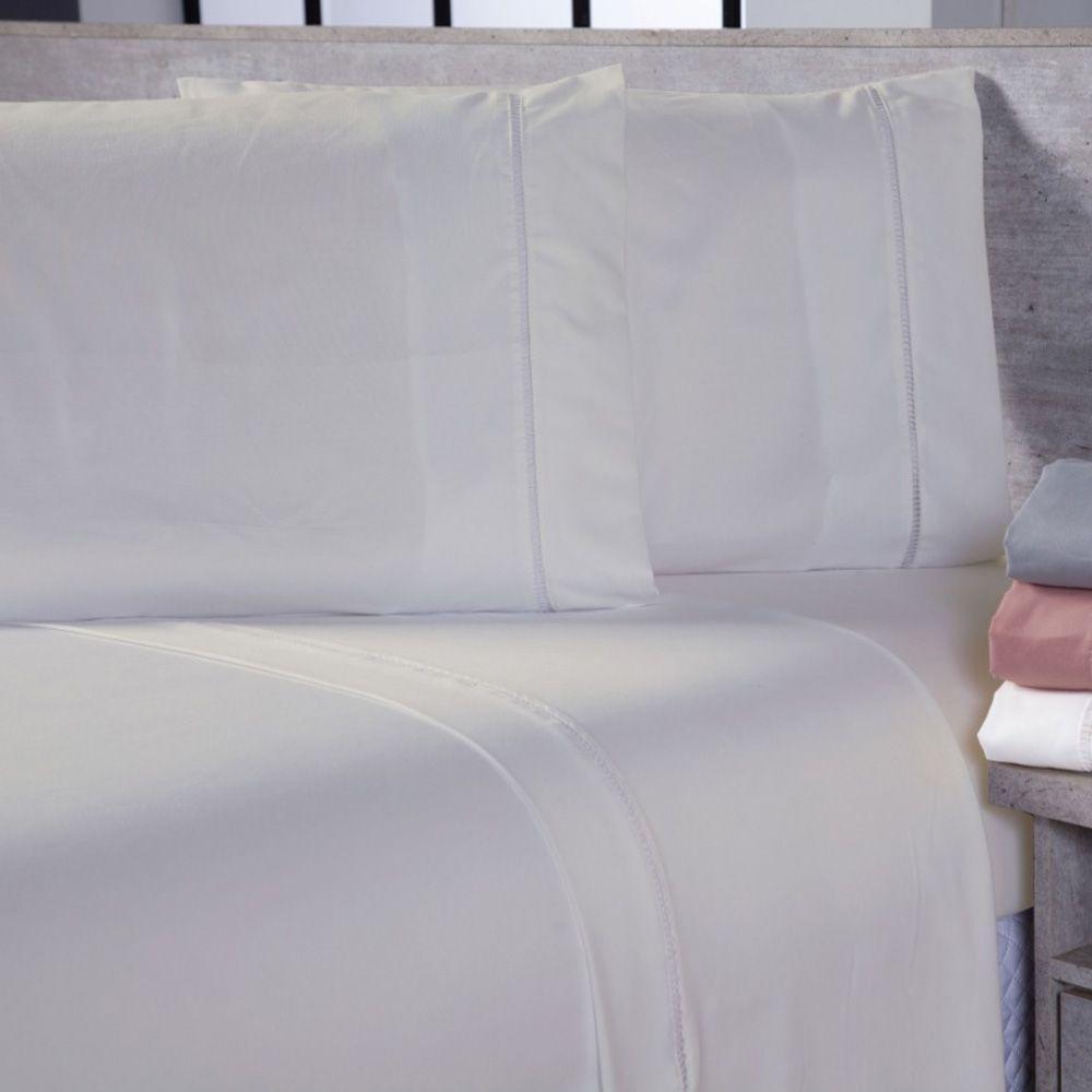 Jogo De Cama Lençol Casal Padrão Sofist Ponto Palito 400 Fios Toque Macio 04 Peças - Palha - 1