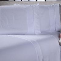 Jogo De Cama Lençol Sofist Ponto Palito 400 Fios Toque Macio Solteiro 02 Peças - Branco - 1