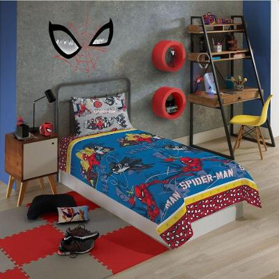 Jogo de Lençol Homem Aranha Solteiro 2Pçs Azul