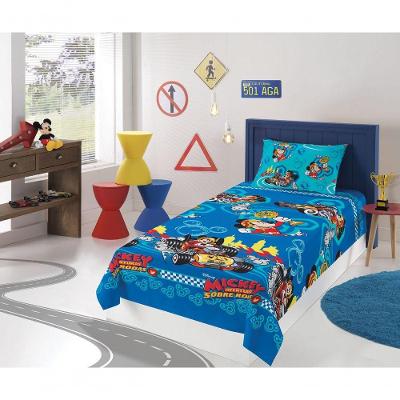 Jogo de Lençol Mickey Solteiro 2Pçs Azul