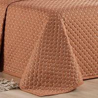 Kit Cobre Leito Colcha Vênus Queen Dupla Face Micropercal 200 Fios Liso 3 Peças - Terracota - 2