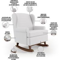 Kit 2 Poltronas Malu Base De Madeira P02 Facto Branco Fosco - 6