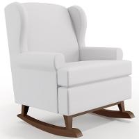 Kit 2 Poltronas Malu Base De Madeira P02 Facto Branco Fosco - 7