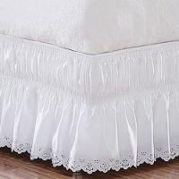 Saia Box Solteiro Elástico Faby Branco - 2