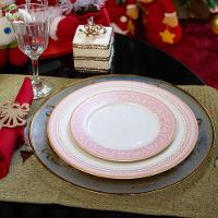 Sousplat De Plástico Desejos Transparente Dourado 33Cm - 5