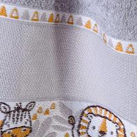 Toalha De Banho Infantil Com Barra Ponto Cruz 75X110 - 2