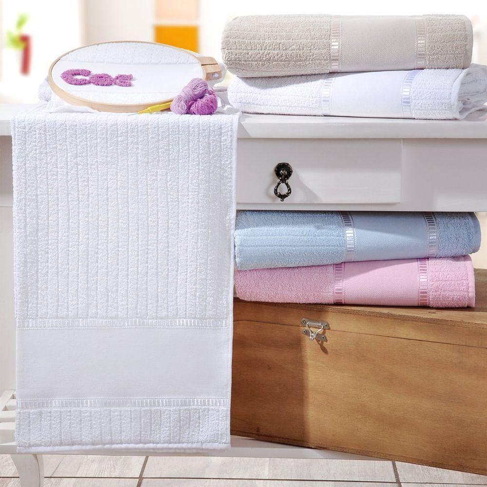 Toalha De Banho Ponto Russo Algodão 70X140 - 1