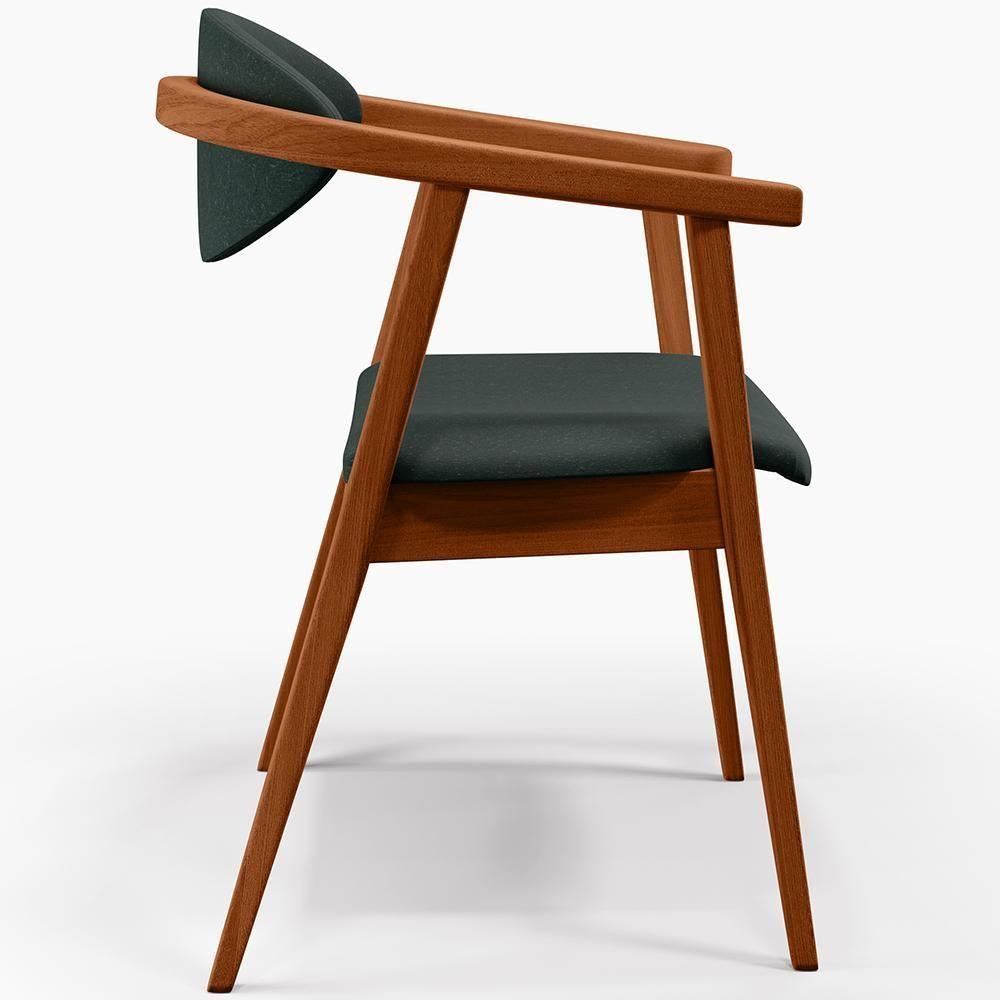 Poltrona Cecília Linho Verde Musgo - 6