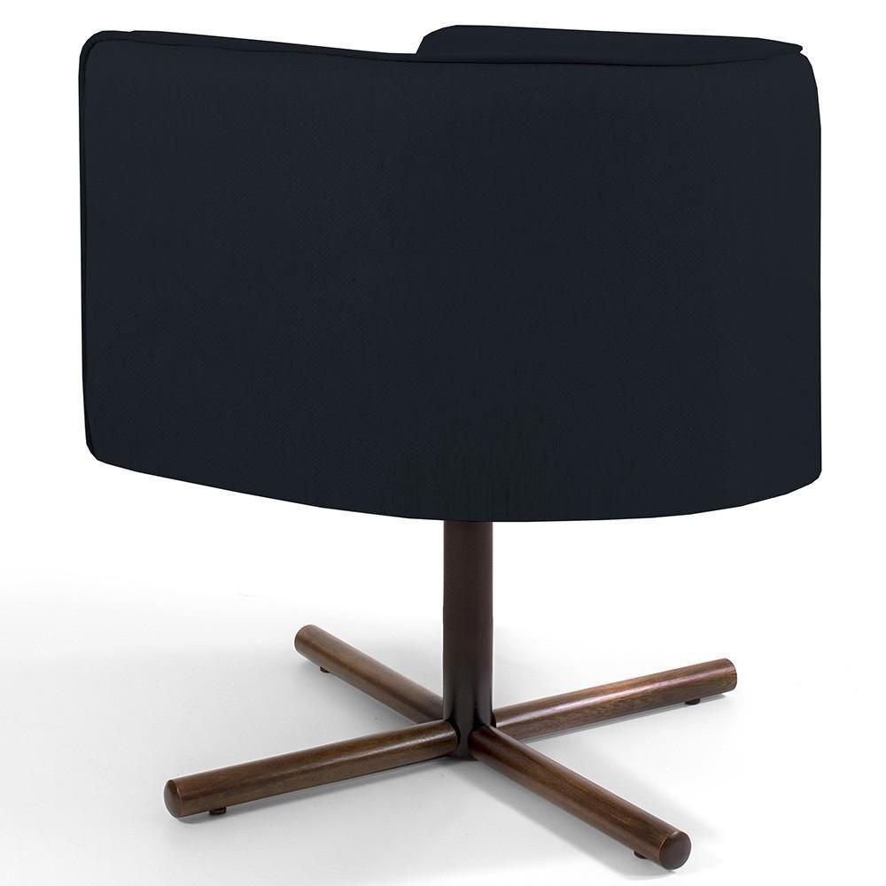 Poltrona Giratória Base X Corano Preto C-05 - 3