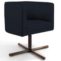 Poltrona Giratória Base X Corano Preto C-05 - 1