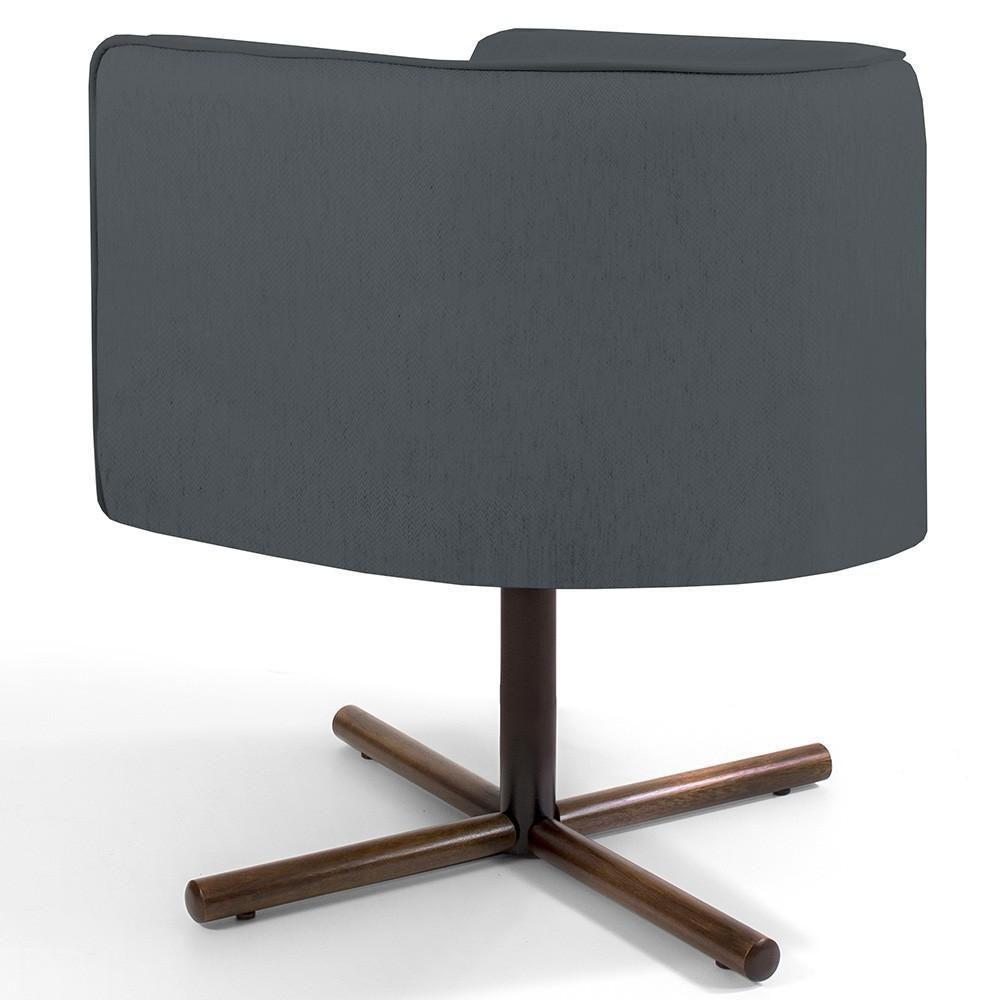 Poltrona Giratória Base X Corano Cinza C-03 - 3