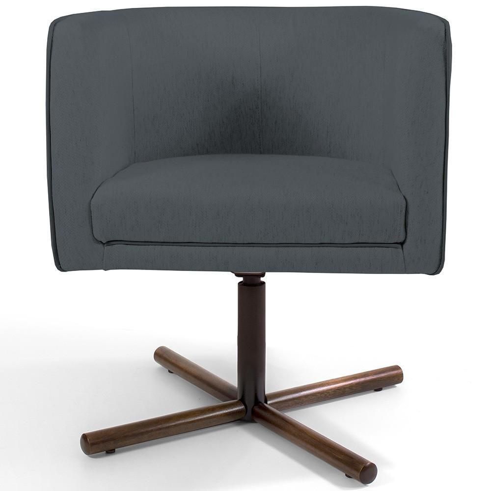 Poltrona Giratória Base X Corano Cinza C-03 - 4