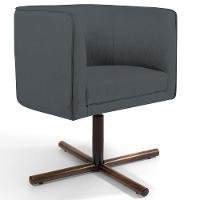 Poltrona Giratória Base X Corano Cinza C-03 - 1