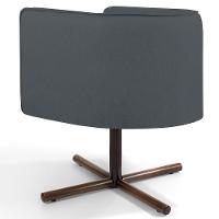 Poltrona Giratória Base X Corano Cinza C-03 - 3