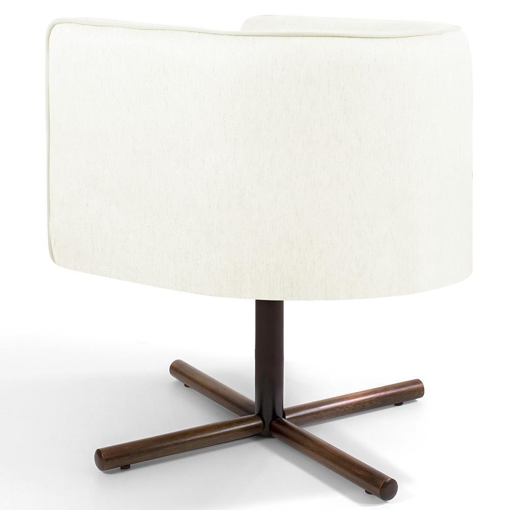 Poltrona Giratória Base X Corano Bege C-26 - 3