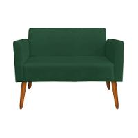 01 Namoradeira E 01 Poltrona Marisa Suede Verde