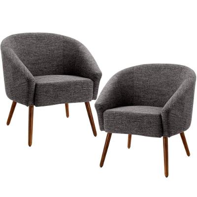 02 Poltronas Decorativas Sala Estar Pés Palito Alicia Rustic