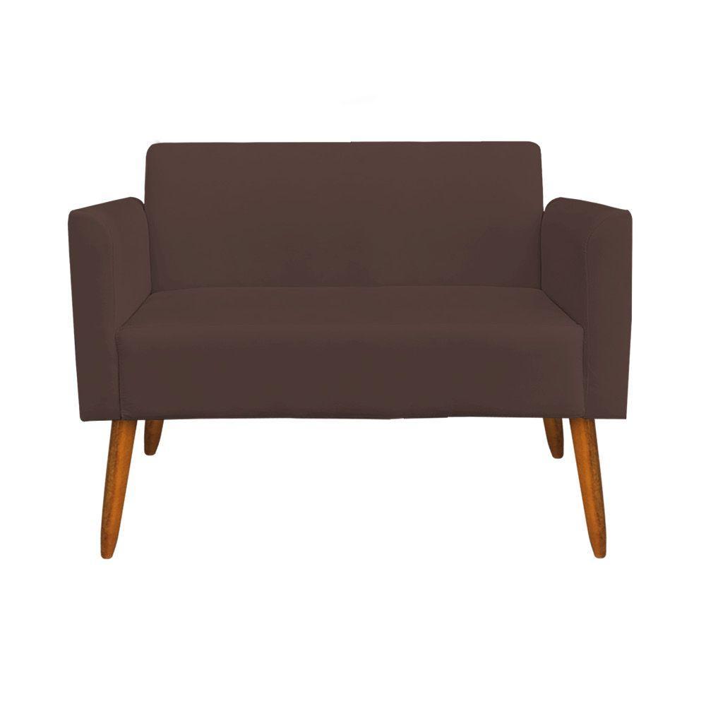 01 Namoradeira E 01 Poltrona Marisa Suede Marrom - 5