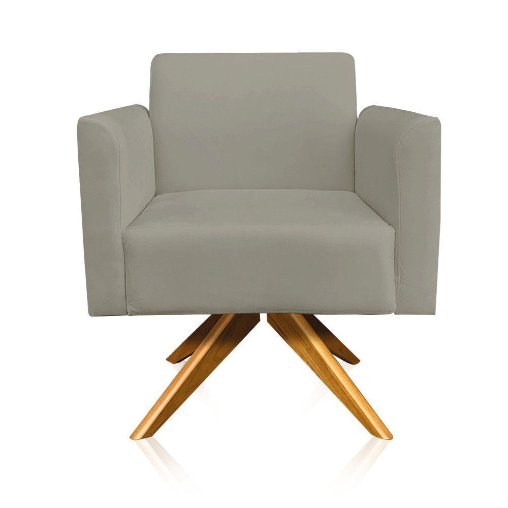 01 Namoradeira E 01 Poltrona Marisa Suede Marrom Rato - 3