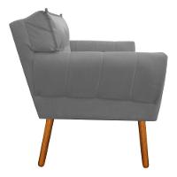 Kit 02 Poltronas Anitta Suede Grafite Com Strass Pés Palito - 7