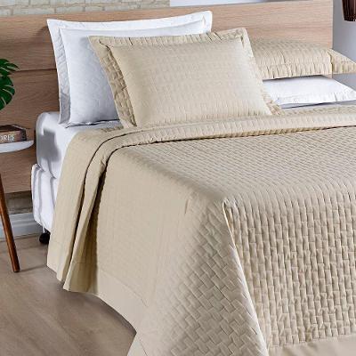 Cobre Leito Harmonia Casal King Tecido Percal 200 Fios Algodão Premium Luxo Toque Macio - Cáqui