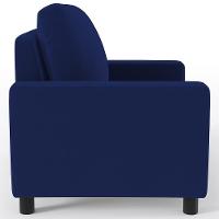 Kit 02 Poltronas Malta L02 Suede Azul Marinho