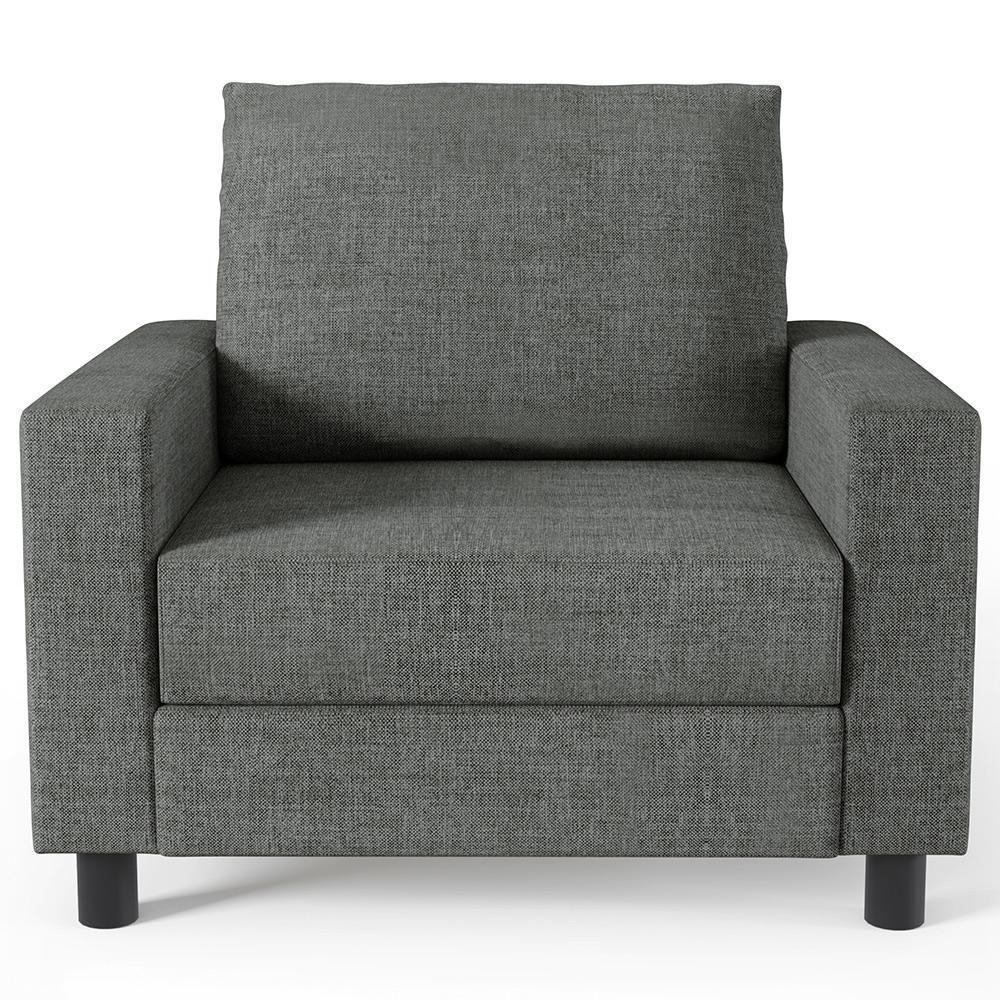 Kit 02 Poltronas Malta L02 Linho Cinza Escuro - 4