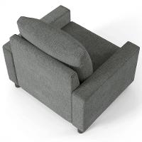 Kit 02 Poltronas Malta L02 Linho Cinza Escuro - 2