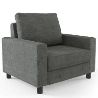 Kit 02 Poltronas Malta L02 Linho Cinza Escuro - 7