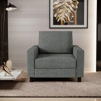 Kit 02 Poltronas Malta L02 Linho Cinza Escuro - 8