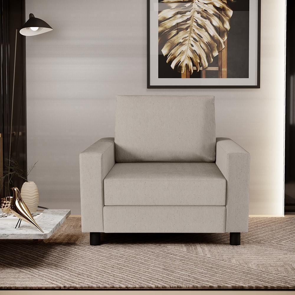 Kit 02 Poltronas Malta L02 Linho Bege - 8