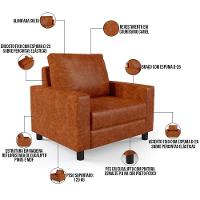 Kit 02 Poltronas Malta L02 Couríssimo Camel - 11