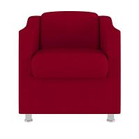 Kit 02 Poltronas Tilla Recepção Consultório Suede Balaqui Cor:vermelho