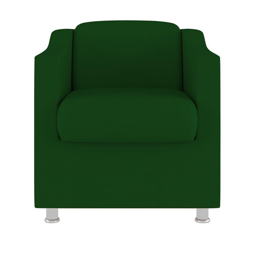 Kit 02 Poltronas Tilla Recepção Consultório Suede Balaqui Cor:verde - 4