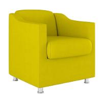 Kit 02 Poltronas Tilla Recepção Consultório Suede Balaqui Cor:amarelo - 5