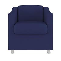 Kit 04 Poltronas Tilla Consultório Recepção Sala Suede Cor:azul Marinho