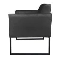 Kit 1 Namoradeira e 2 Poltronas Marisa Suede Preto Preto - 6