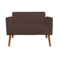 Kit 1 Namoradeira e 2 Poltronas Marisa Suede Castanho Marrom - 9