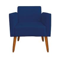 Kit 1 Namoradeira e 2 Poltronas Marisa Azul Marinho - 5