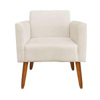 Kit 1 Namoradeira e 2 Poltronas Marisa Suede Castanho Bege - 2