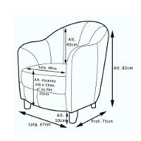 Kit 2 Poltronas Kairós com Pés Madeira Couro Negro - 3